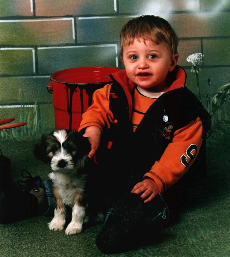 Justin mit Hund